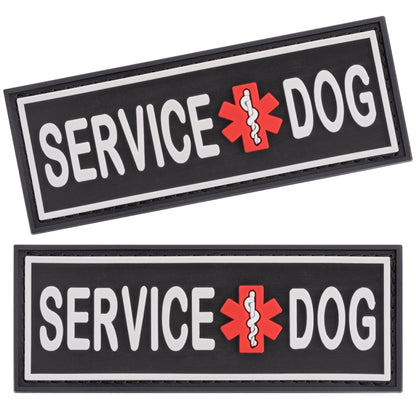 dogline 3D rubber removable patches for dog harness and vest – customizable, durable identification patches for service and working dogs