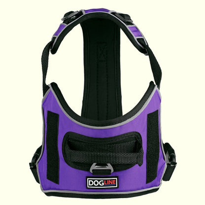 Dogline Quest no-pull dog harness – multi-purpose, adjustable harness for training, walking, and control with front and back leash clips
