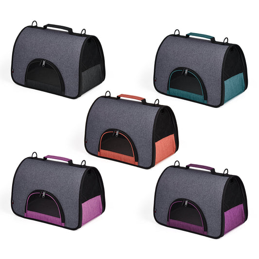 Dual color collapsible pet carrier – lightweight, portable, and easy-to-store carrier for small dogs and cats