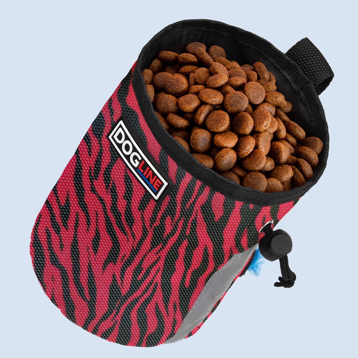 Beta treat pouch for dogs with built-in waste bag dispenser, hands-free design for training and walks