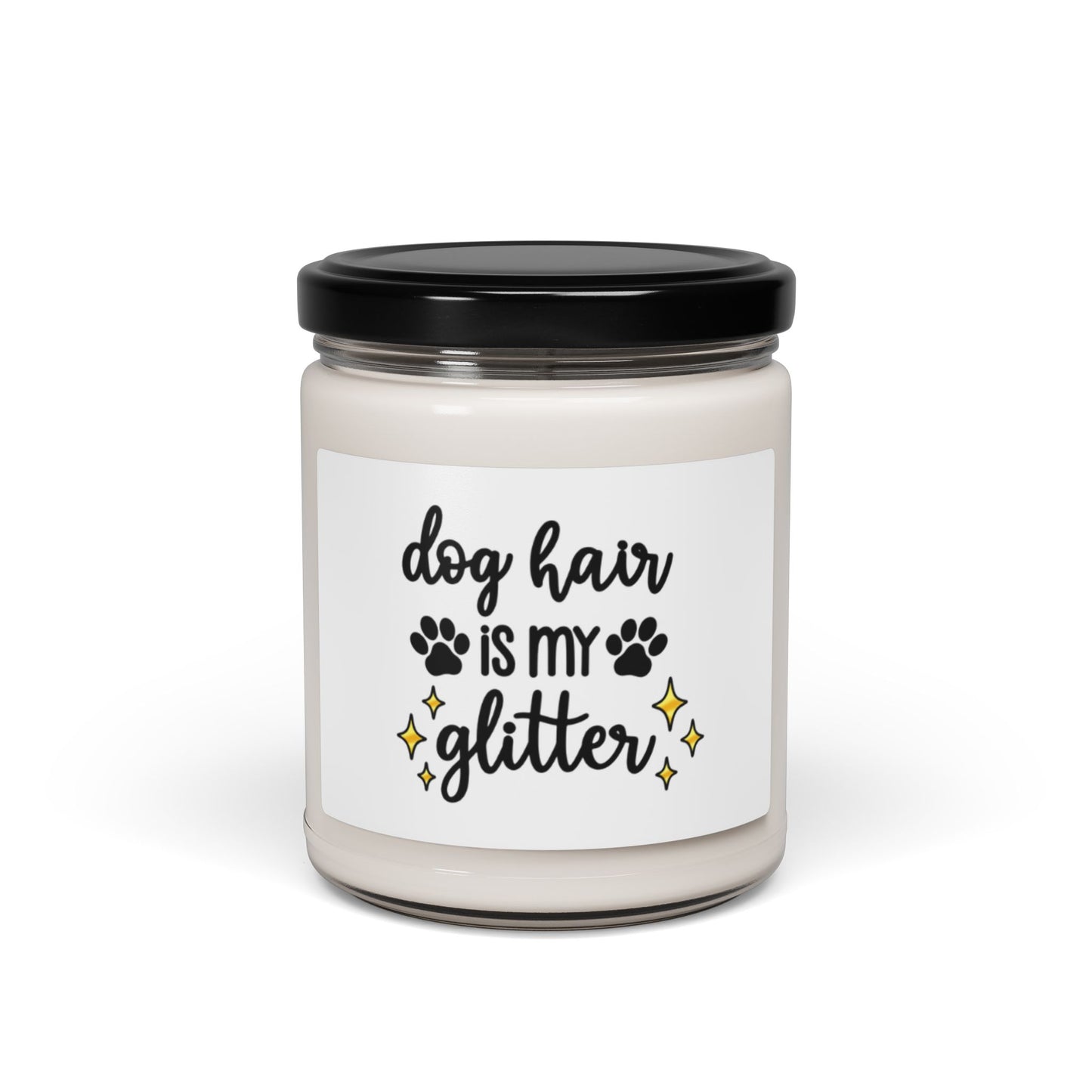 Dog Hair Is My Glitter Scented Soy Candle – Funny Dog Lover Candle, Clean-Burning Soy Candle for Dog Lovers