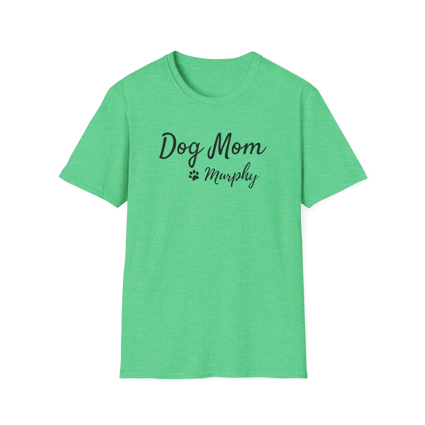 Personalized Dog Mom Shirt with Custom Pet Name – Paw Print Dog Lover T-Shirt