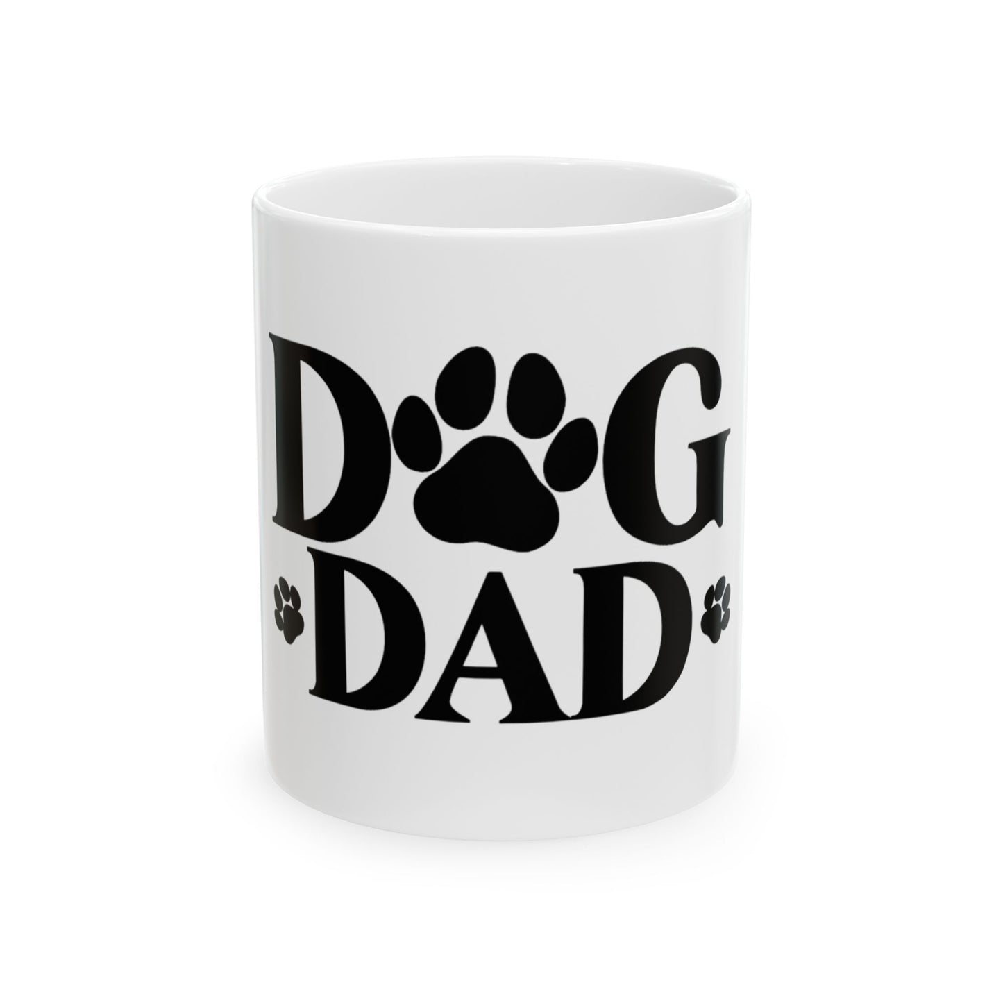 Dog Dad Coffee Mug – Paw Print Ceramic Gift for Dog Lovers