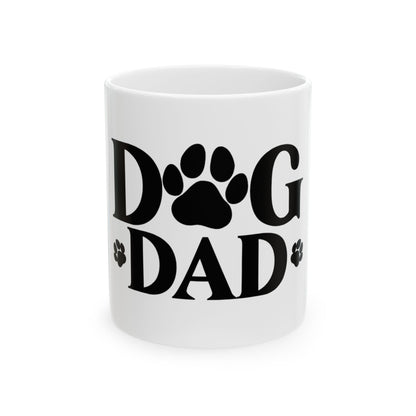 Dog Dad Coffee Mug – Paw Print Ceramic Gift for Dog Lovers