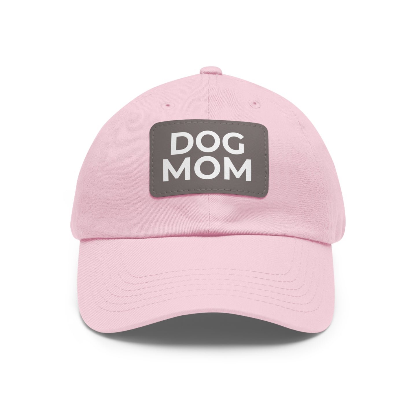 Dog Mom Leather Patch Dad Hat — Casual Pet Lover Baseball Cap