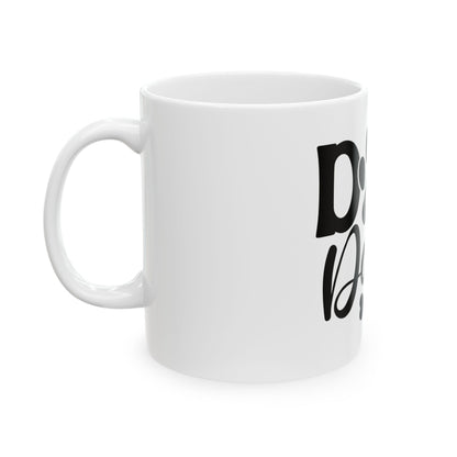 Dog Dad Ceramic Mug – Paw Print Coffee Cup Gift for Dog Lovers