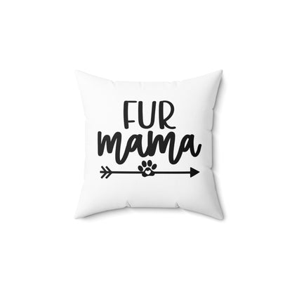 Fur Mama Throw Pillow – Cozy Dog Mom Home Decor Accent Pillow