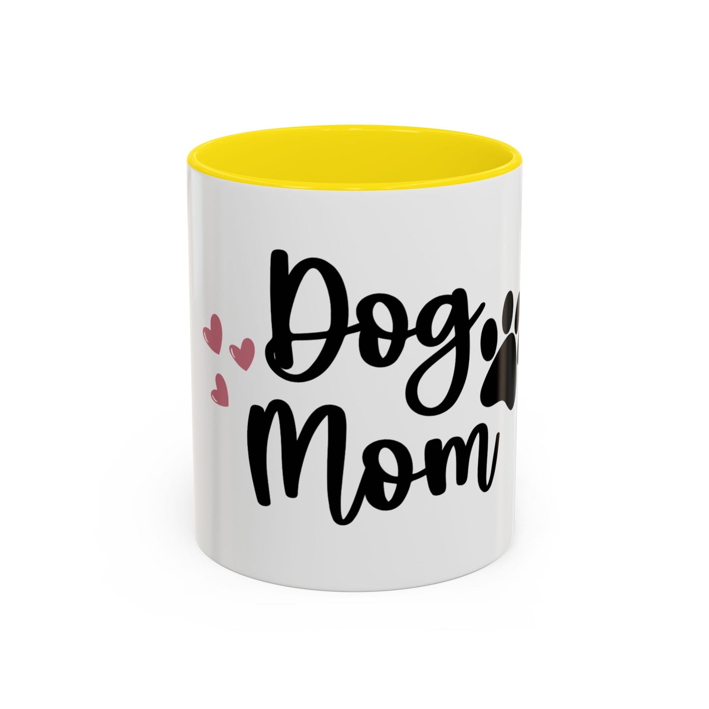 Dog Mom Coffee Mug – Cute Paw Print & Heart Accent Mug for Dog Lovers