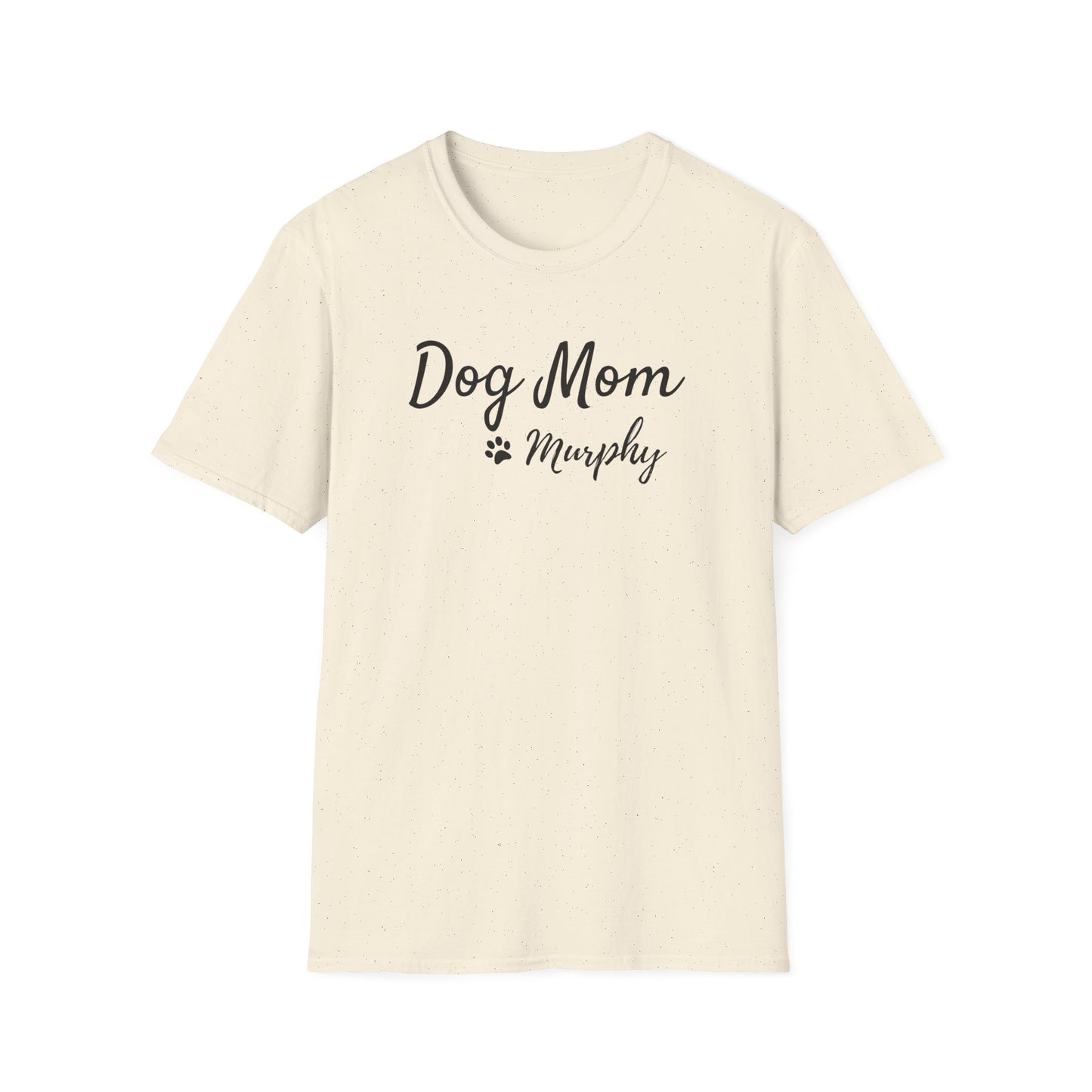 Personalized Dog Mom Shirt with Custom Pet Name – Paw Print Dog Lover T-Shirt