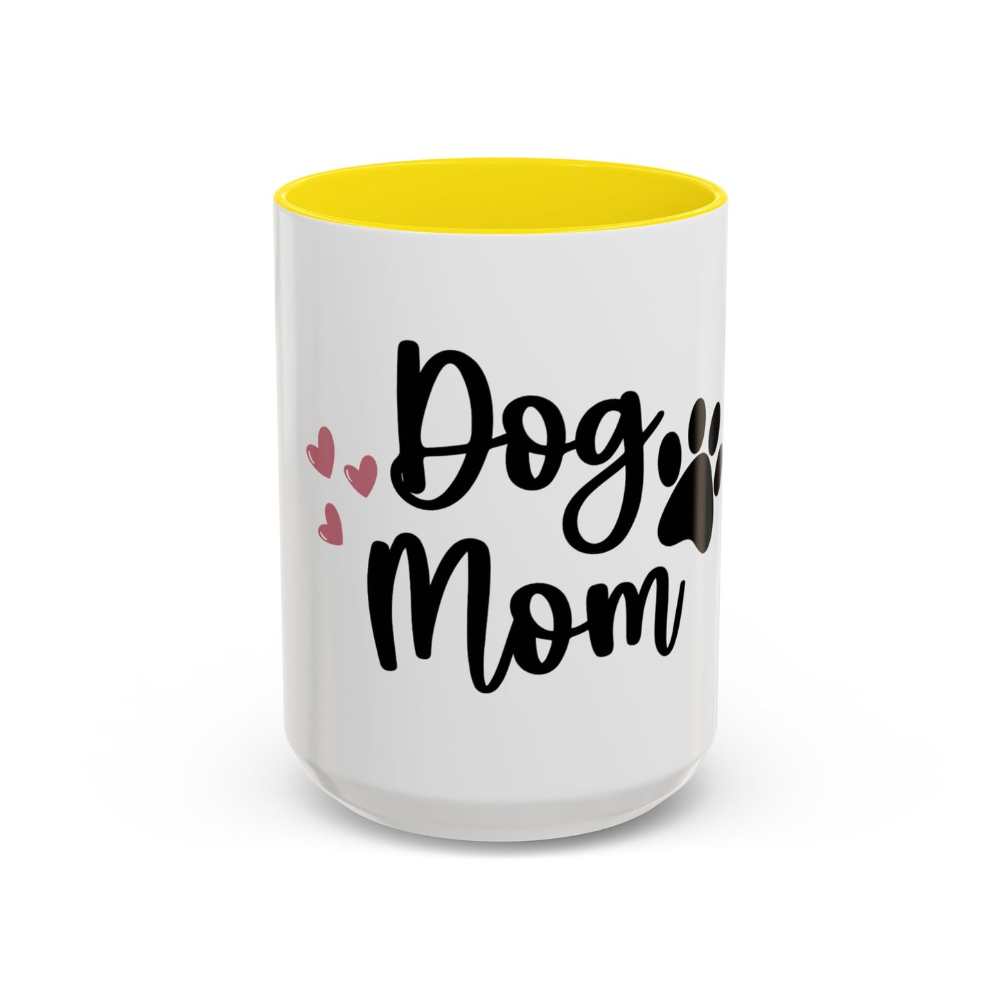 Dog Mom Coffee Mug – Cute Paw Print & Heart Accent Mug for Dog Lovers