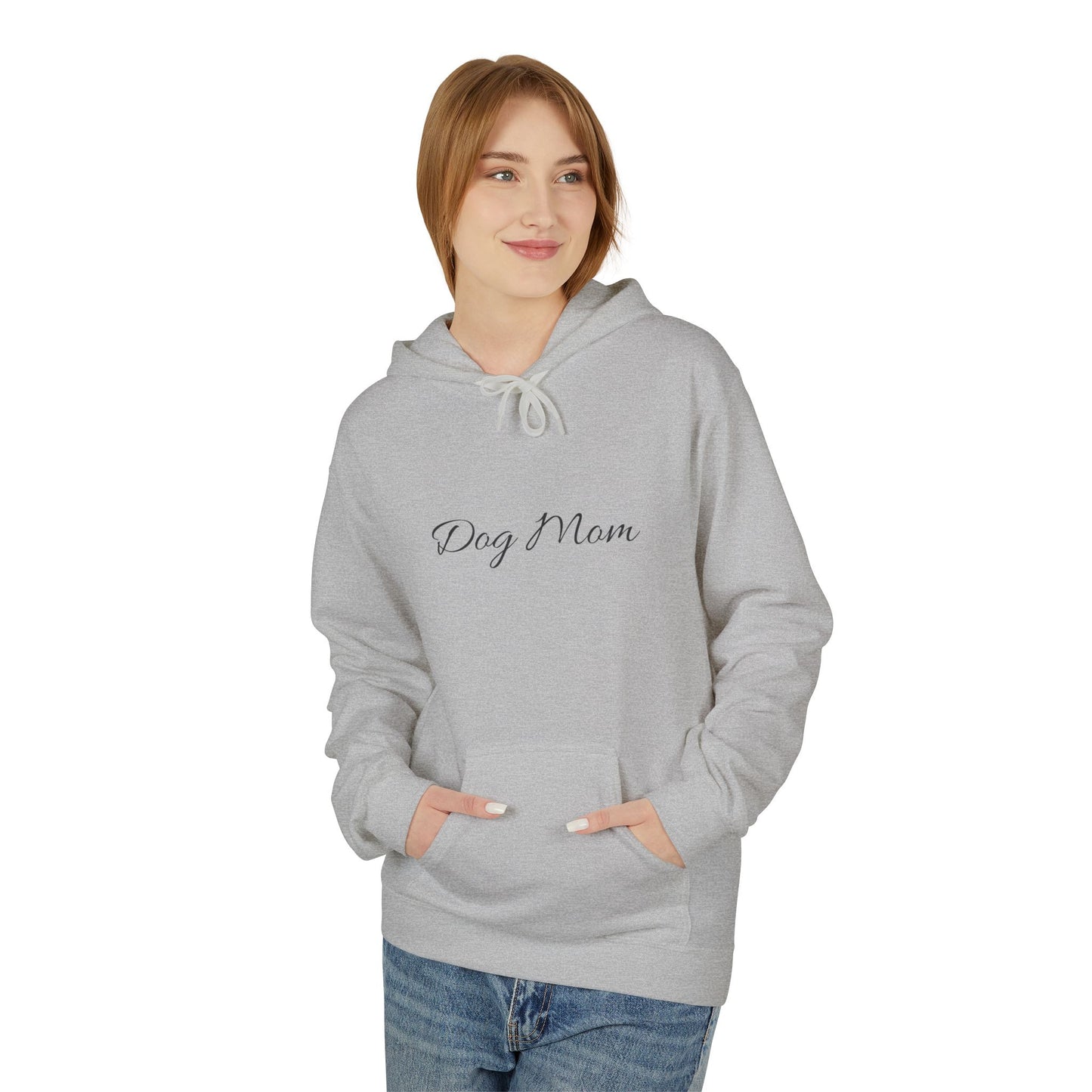 Dog Mom Hoodie – Minimal Script Pet Mom Pullover Sweatshirt