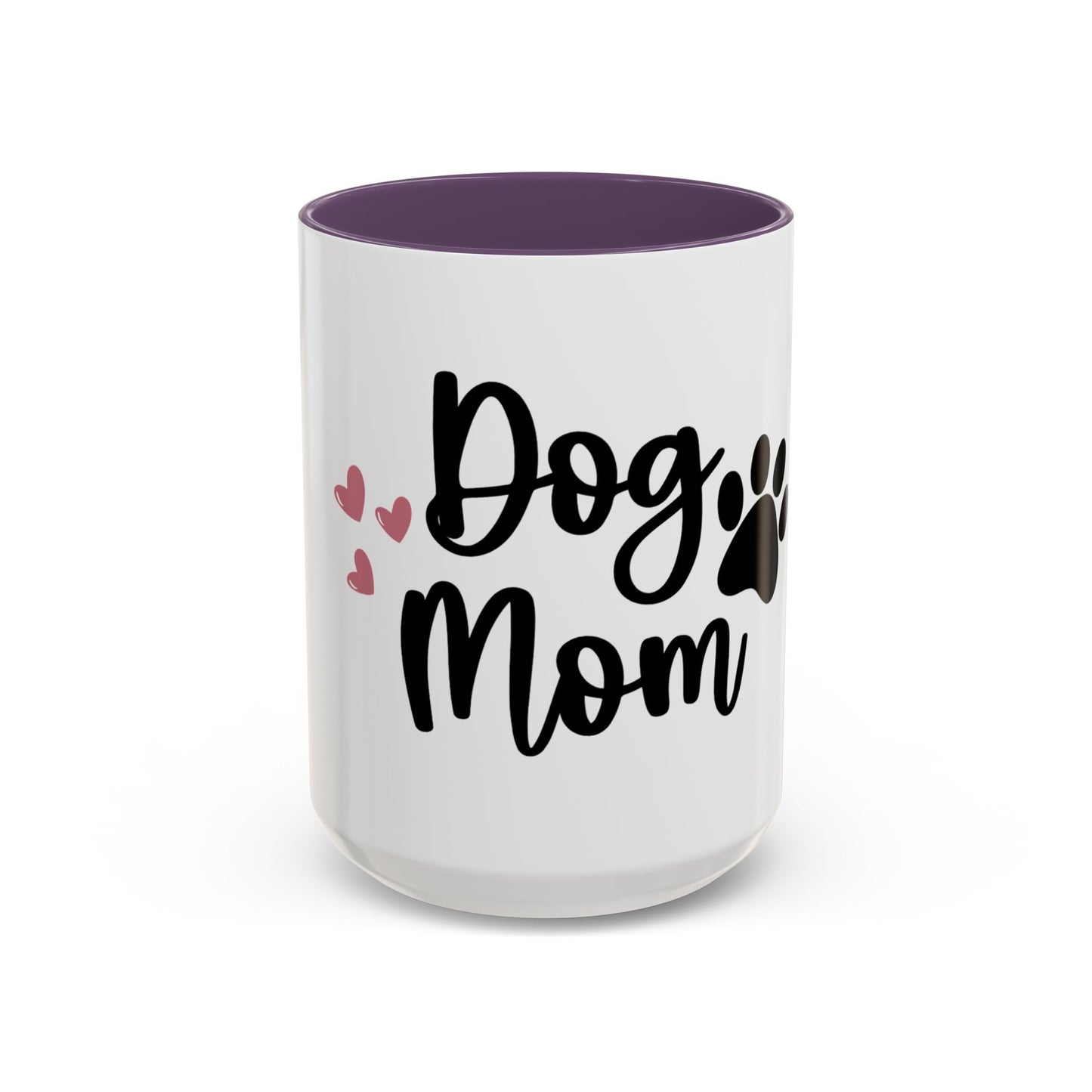 Dog Mom Coffee Mug – Cute Paw Print & Heart Accent Mug for Dog Lovers