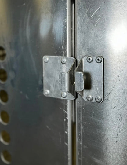 Owens Dog Box 55600 Professional K9 Series Kennel / 46.5 W x 133 D x 63.5 H / Hole Ventilation / Mill Finish Aluminum