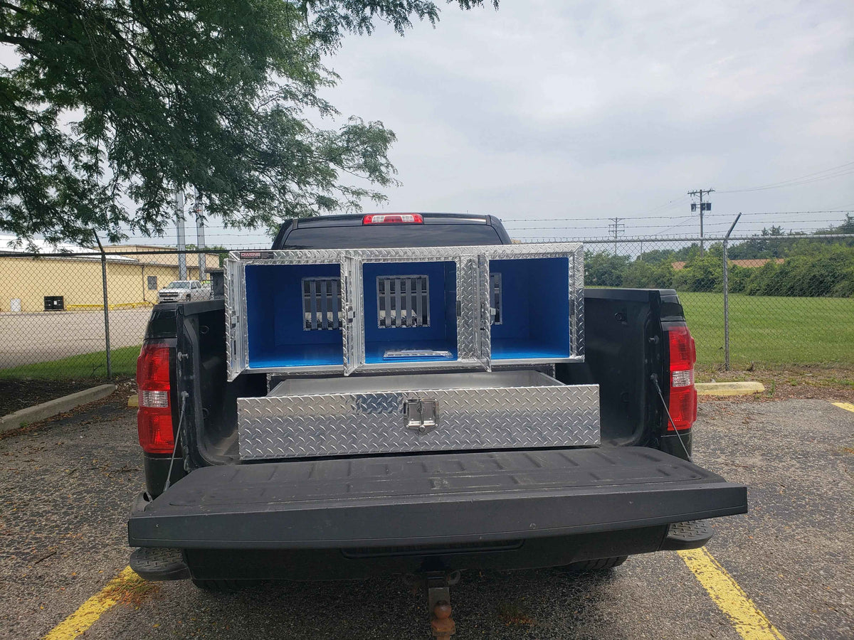 Owens Dog Box 55111 Pro Hunter Triple Compartment Bottom Storage 58"W x 40"D x 28"H - 20240722_123334