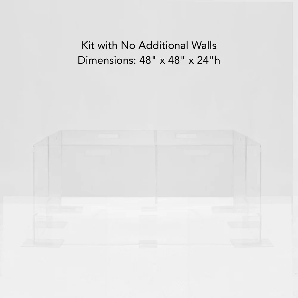 Clear Acrylic Dog Playpen 24” High – Modern Invisible Indoor Pet Pen