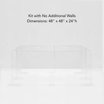 Clear Acrylic Dog Playpen 24” High – Modern Invisible Indoor Pet Pen
