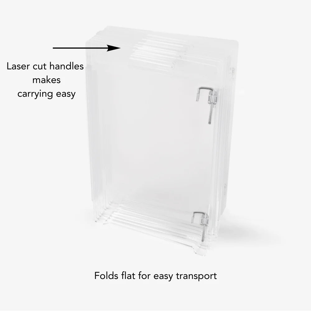 Clear Acrylic Pet Playpen – Round Modular Dog Playpen for Indoor Use with Door (Portable & Expandable)