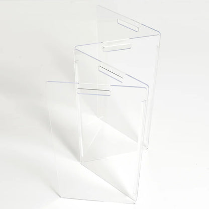 Hiddin Clear Acrylic Pet Gate Tall for Dogs (Freestanding Zig Zag) – Extra Wide Modern Transparent Dog Gate for Indoor Openings, No Drilling