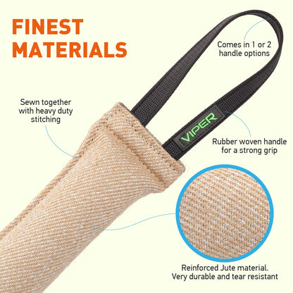 Viper Jute Tug durable dog toy made from natural jute fiber for interactive tugging and chewing