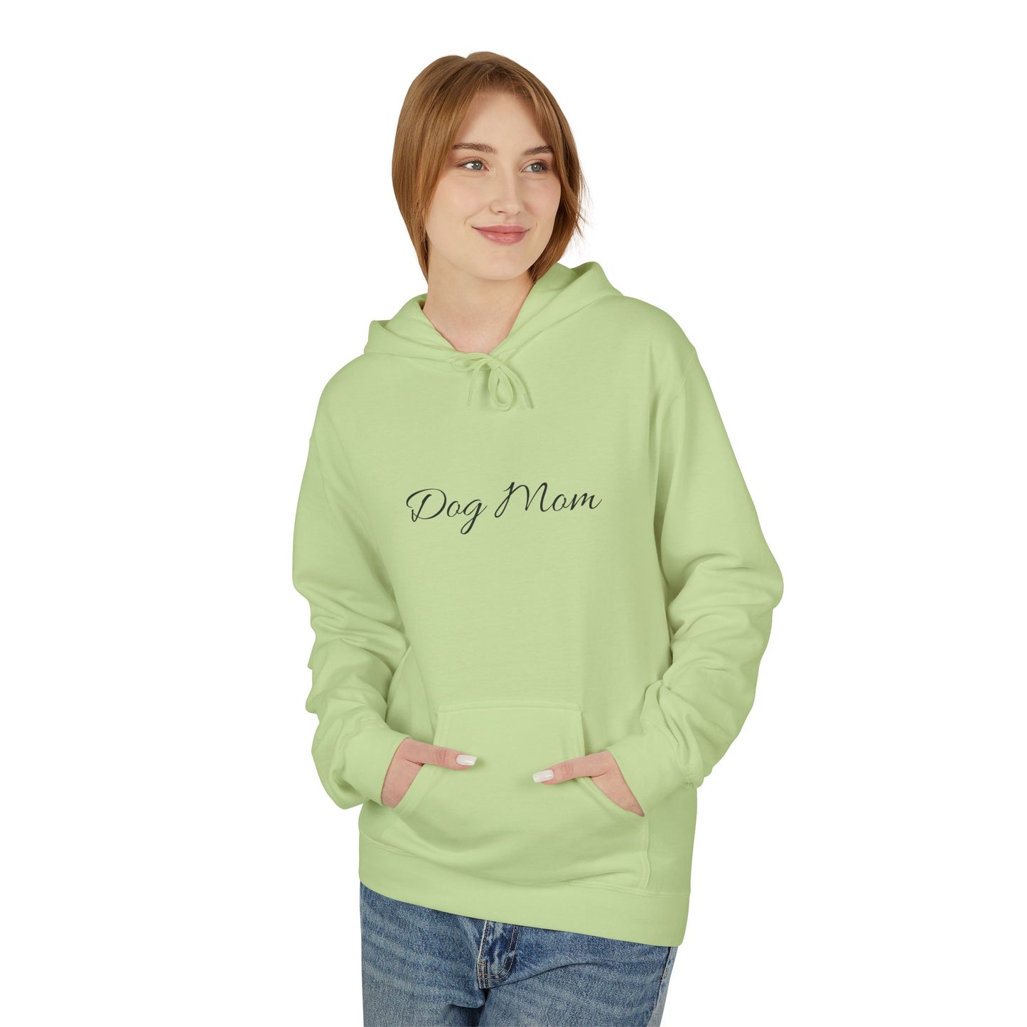 Dog Mom Hoodie – Minimal Script Pet Mom Pullover Sweatshirt