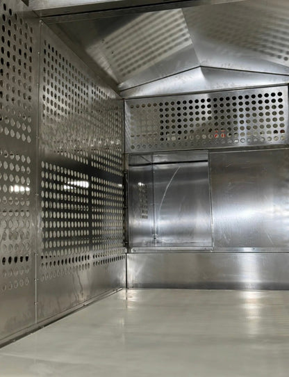 Owens Dog Box 55600 Professional K9 Series Kennel / 46.5 W x 133 D x 63.5 H / Hole Ventilation / Mill Finish Aluminum