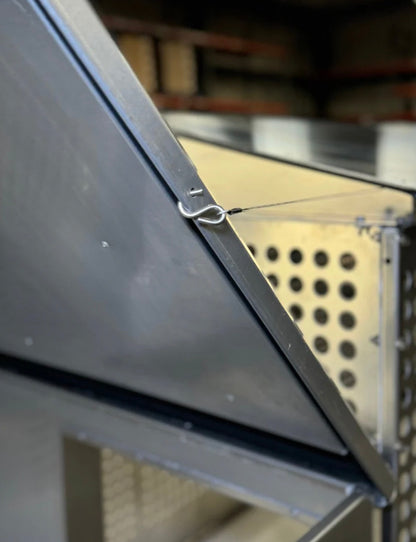 Owens Dog Box 55600 Professional K9 Series Kennel / 46.5 W x 133 D x 63.5 H / Hole Ventilation / Mill Finish Aluminum