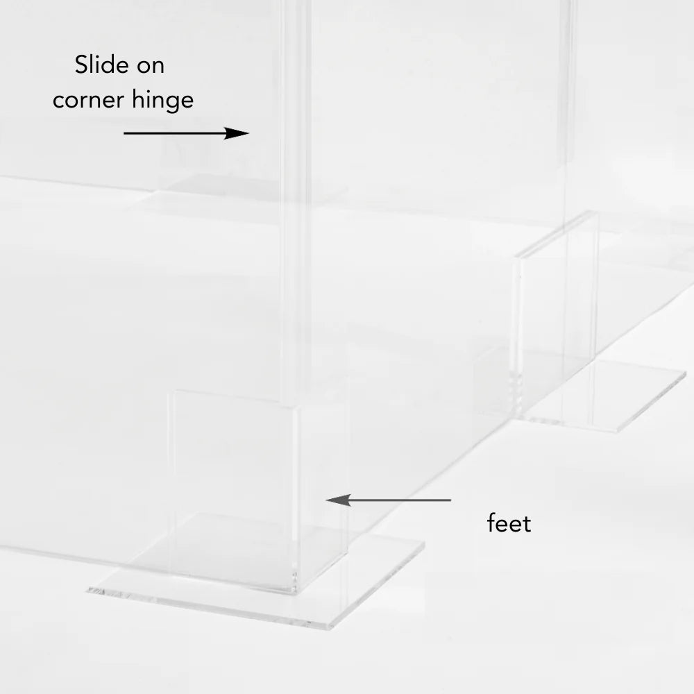 Clear Acrylic Dog Playpen 24” High – Modern Invisible Indoor Pet Pen