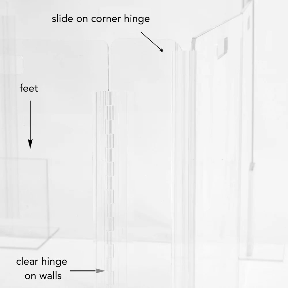 Clear Acrylic Dog Playpen 24” High – Modern Invisible Indoor Pet Pen