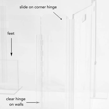 Clear Acrylic Dog Playpen 24” High – Modern Invisible Indoor Pet Pen