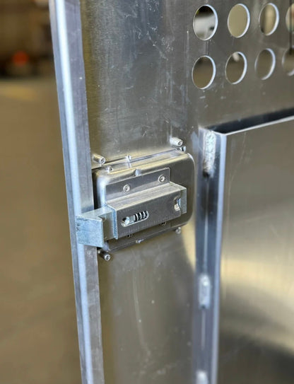 Owens Dog Box 55600 Professional K9 Series Kennel / 46.5 W x 133 D x 63.5 H / Hole Ventilation / Mill Finish Aluminum