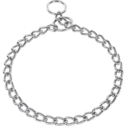Herm Sprenger slide chain collar – chrome-plated steel dog training collar for gentle correction and control