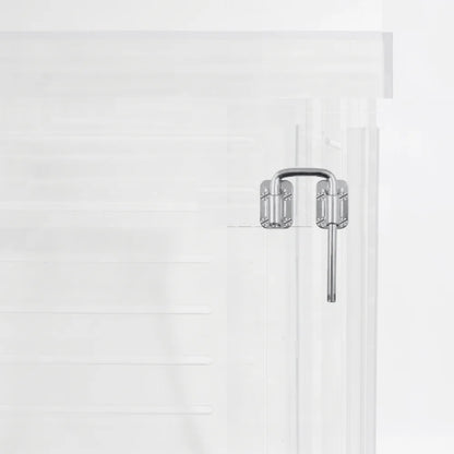 Clear Acrylic Dog Crate & Gate – Modern Lucite Dog Crate Furniture Side Table with Sliver Latch