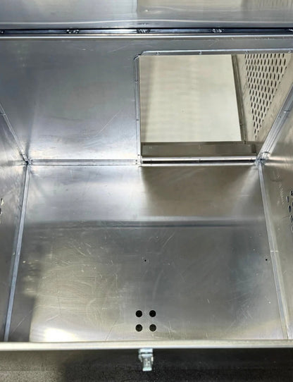 Owens Dog Box 55600 Professional K9 Series Kennel / 46.5 W x 133 D x 63.5 H / Hole Ventilation / Mill Finish Aluminum