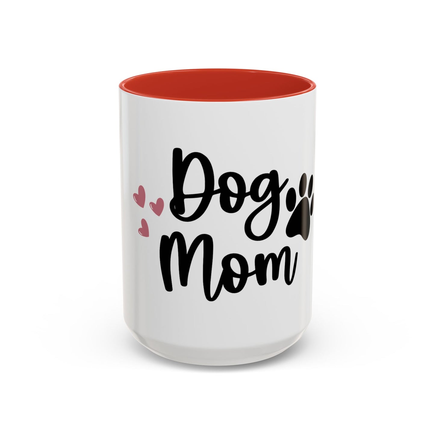 Dog Mom Coffee Mug – Cute Paw Print & Heart Accent Mug for Dog Lovers