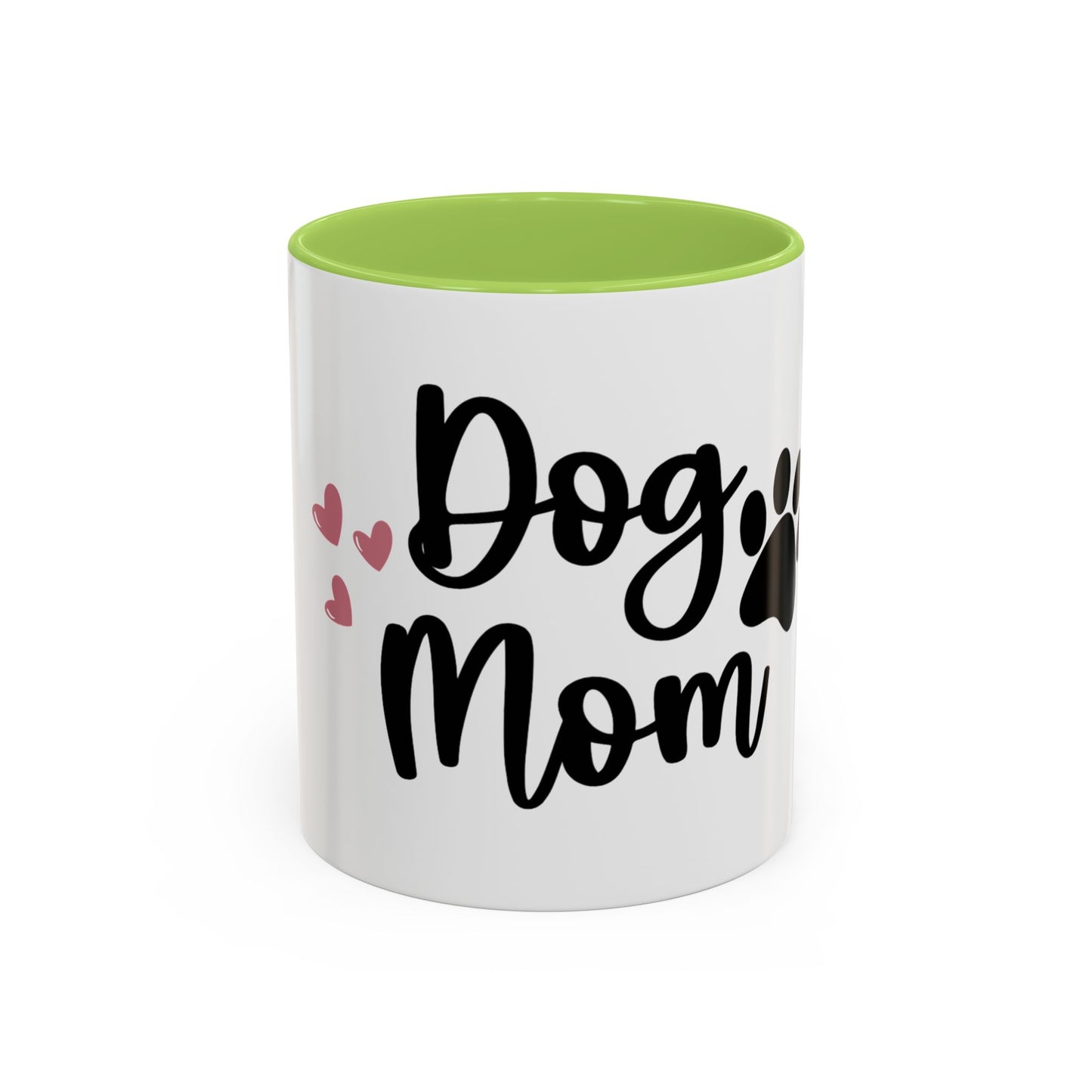 Dog Mom Coffee Mug – Cute Paw Print & Heart Accent Mug for Dog Lovers