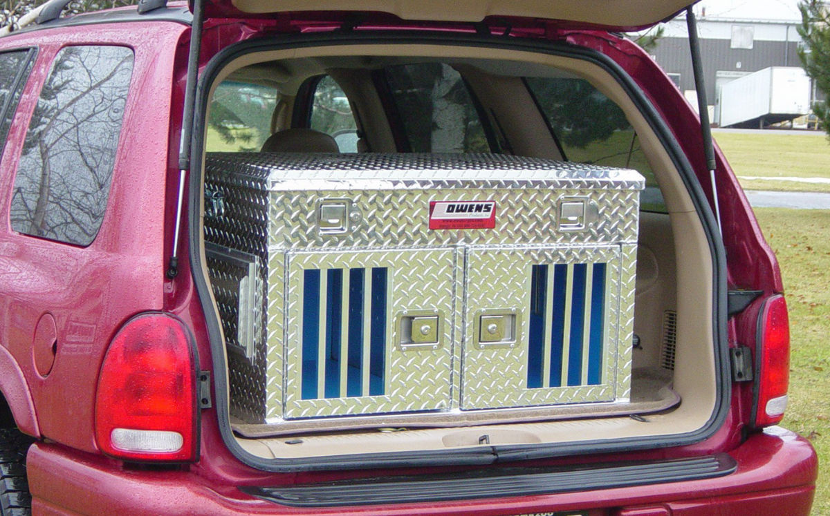 Owens Dog Box 55018 Double Compartment With Top Storage Standard Vents 36"W x 28.5"D x 22"H - 55018_0cb9a65c-63ce-4724-b9f0-c5b95f961ef7