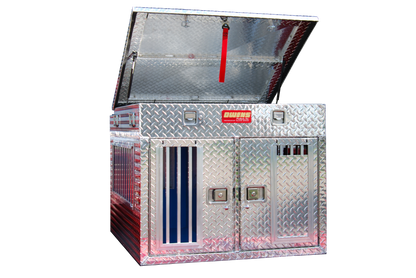 Owens Dog Box 55056 Double Compartment With Top Storage Tall All Season Vents 38"W x 45"D x 32"H - 55056