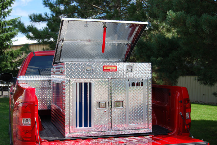 Owens Dog Box 55056 Double Compartment With Top Storage Tall All Season Vents 38"W x 45"D x 32"H - 55056_lg