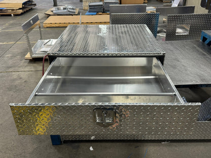 Owens Bottom Drawer Storage Add-On 55125 For Hunter Series Dog Boxes 38"W x 40"D x 10"H - 55125DrawerOpenFrontTopView