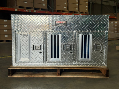 Owens Dog Box 55158 Triple Compartment No Storage Tall Standard Vents 48"W x 36"D x 26"H - 55158Front