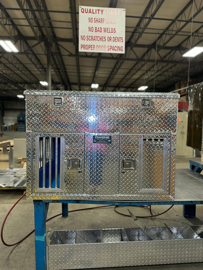 Owens Dog Box 55460 Double Compartment With Top Storage All Season Vents 48"W x 45"D x 34"H - 55460_-_Owens_Products