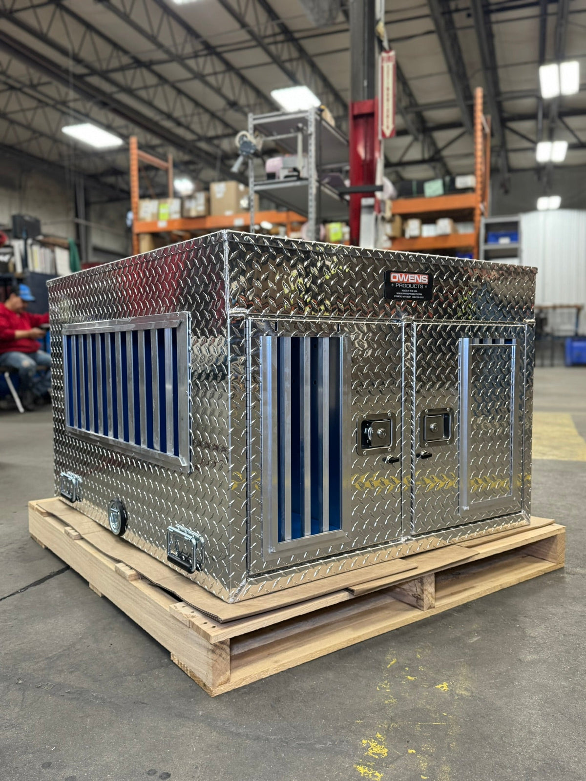 Owens Dog Box 55461 Double Compartment Tall All Season Vents 38"W x 45"D x 28"H - 55461_-_Owens_Products_2