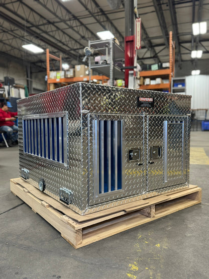 Owens Dog Box 55461 Double Compartment Tall All Season Vents 38"W x 45"D x 28"H - 55461_-_Owens_Products_2