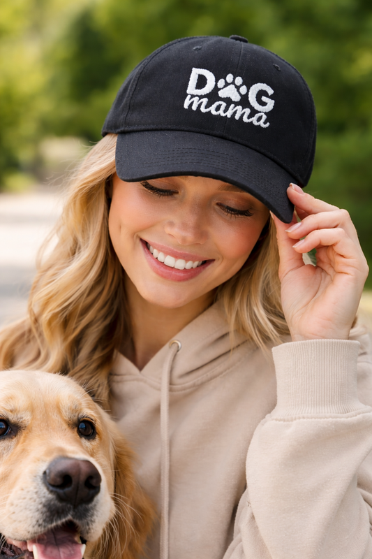 Personalized Dog Mom Hat with Free Pet Name – Custom Dog Lover Baseball Cap