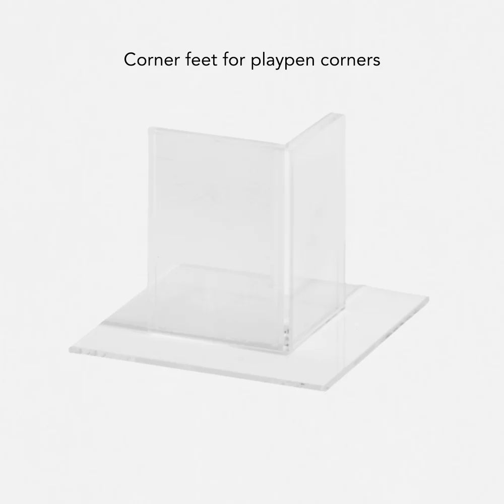 Clear Acrylic Dog Playpen 24” High – Modern Invisible Indoor Pet Pen