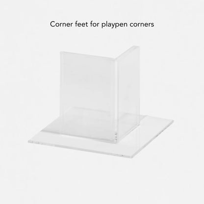 Clear Acrylic Dog Playpen 24” High – Modern Invisible Indoor Pet Pen