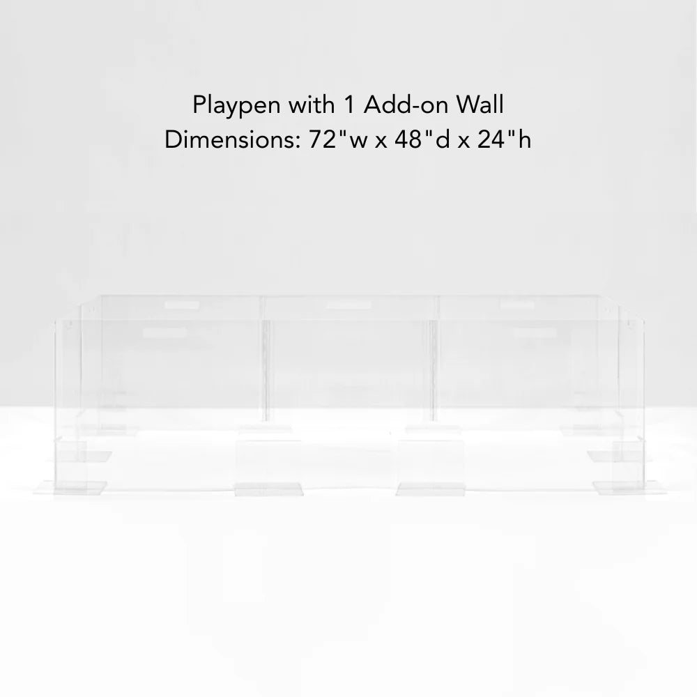 Clear Acrylic Dog Playpen 24” High – Modern Invisible Indoor Pet Pen