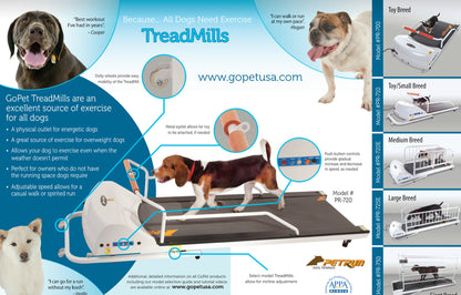 GoPet PetRun RP 700 Treadmill Small Dogs Up To 44 LBS