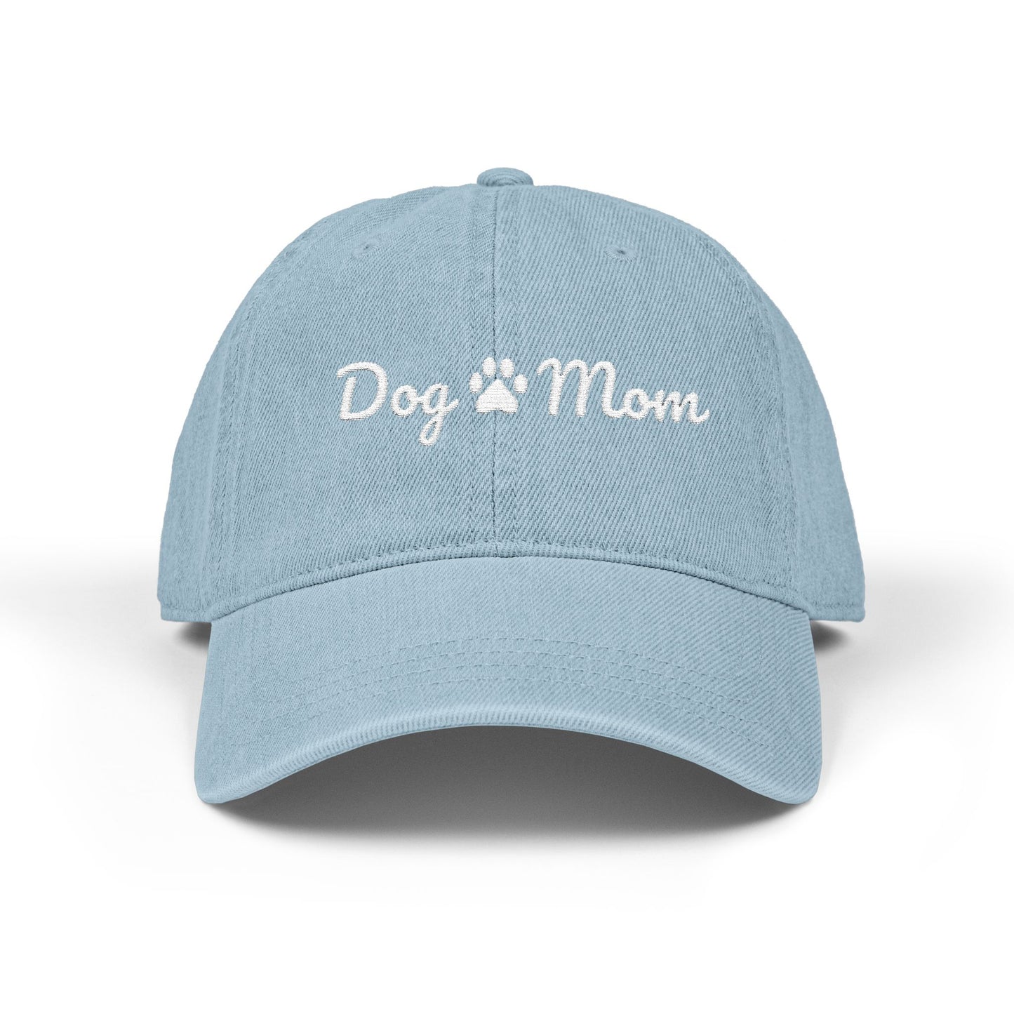 Personalized Denim Dog Mom Hat with Custom Pet Name – Adjustable Dog Lover Baseball Cap