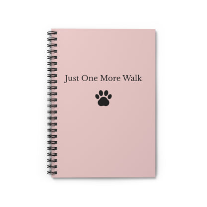 Just One More Walk Dog Lover Journal – Spiral Notebook for Stress Relief & Daily Reflection